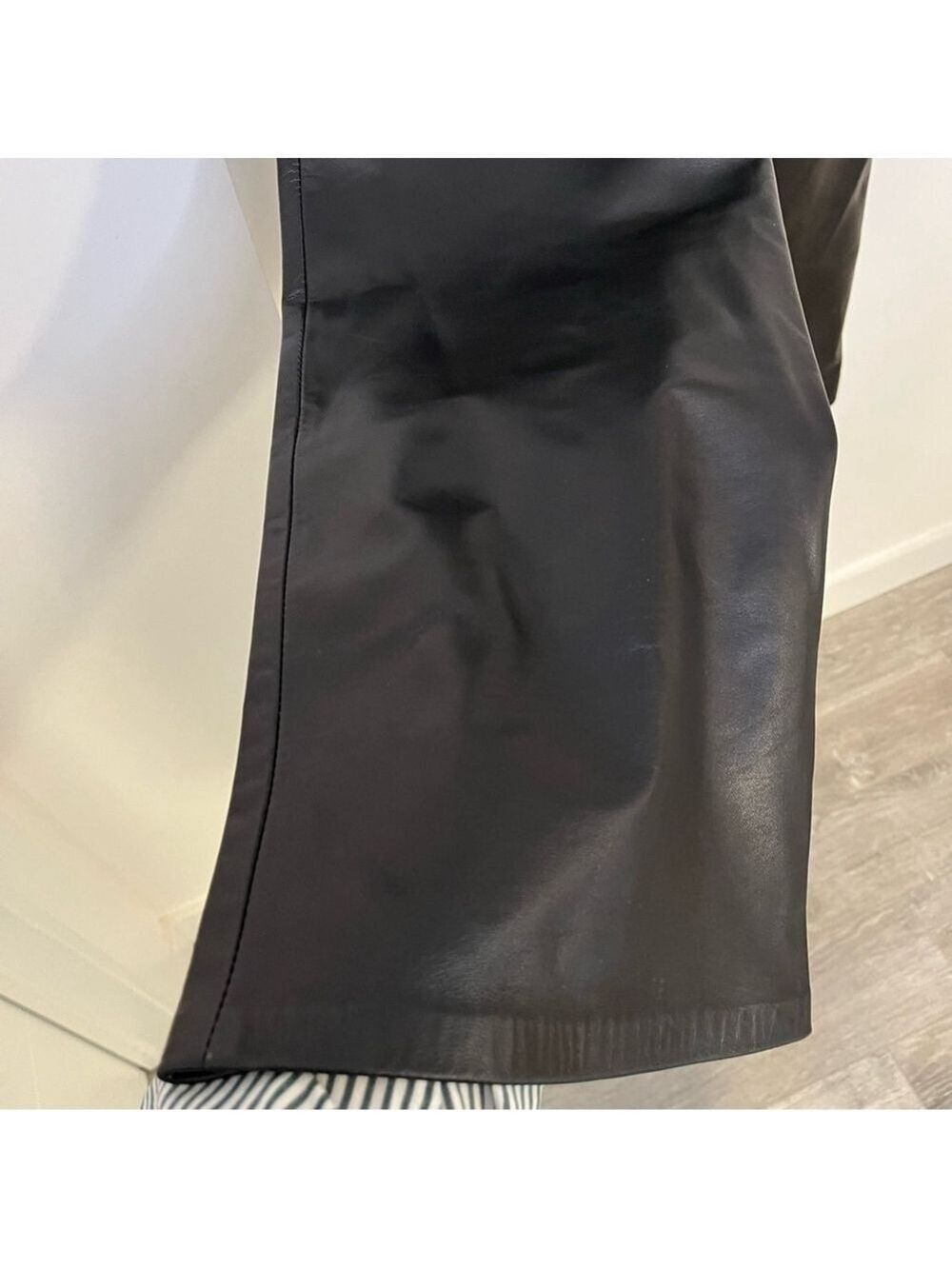 Vintage Danier Leather Pants Minimalist Flat Front High Rise Made in Canada, 10 - Picture 8 of 10